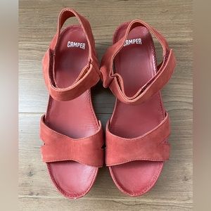 Red Camper clog sandals
